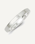 Sterling Silver 3mm Flat Comfort-Fit Wedding Band