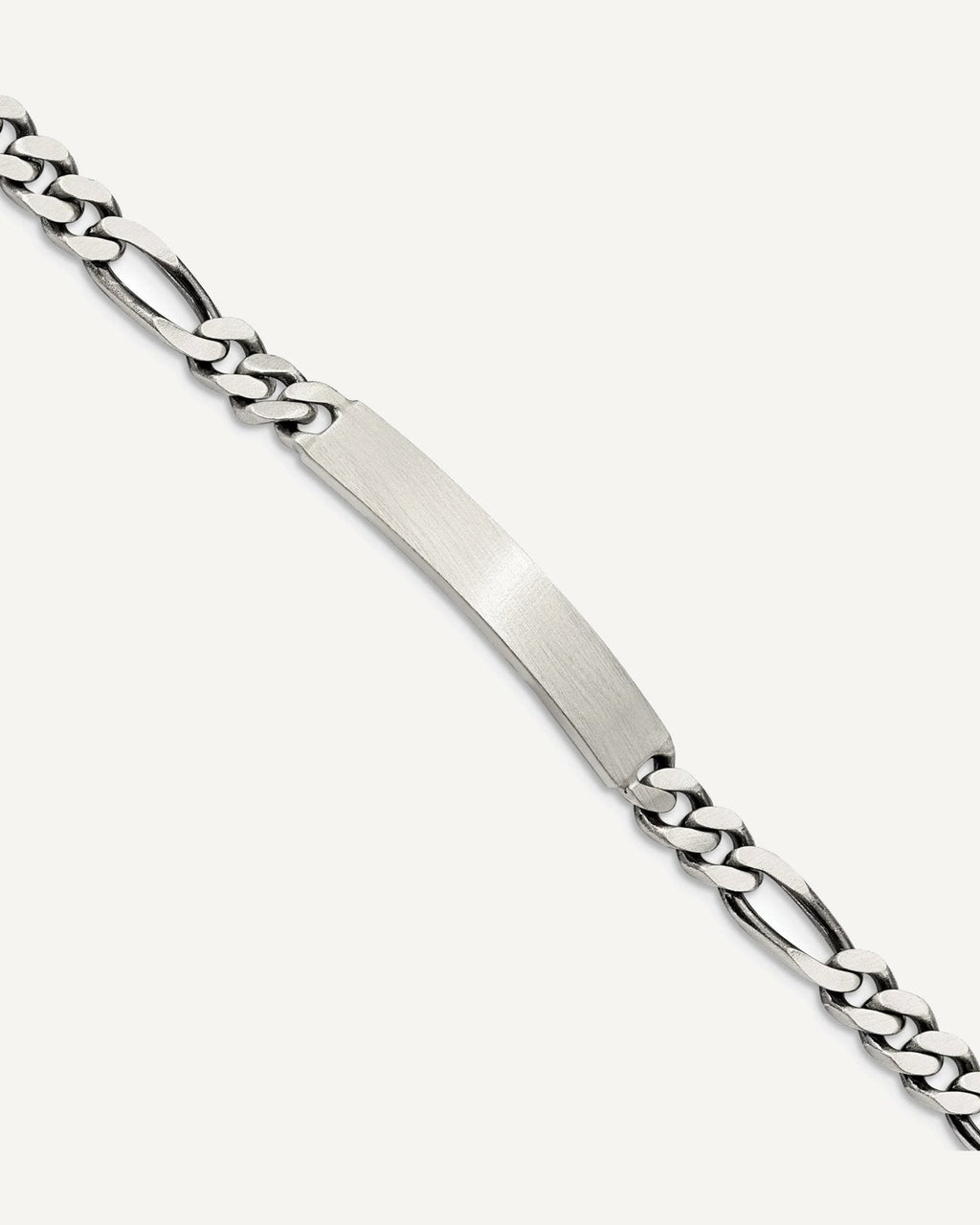 Custom Engraved Sterling Silver Women's Figaro Link ID Bracelet