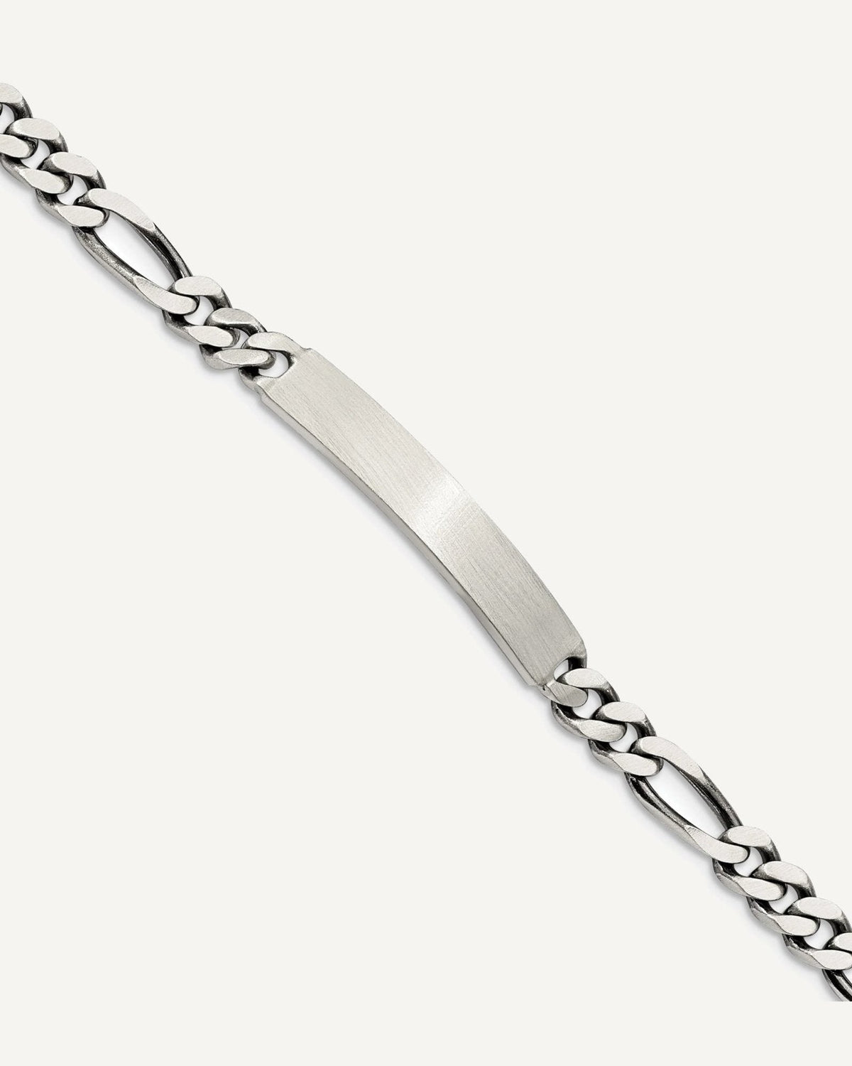 Custom Engraved Sterling Silver Women's Figaro Link ID Bracelet