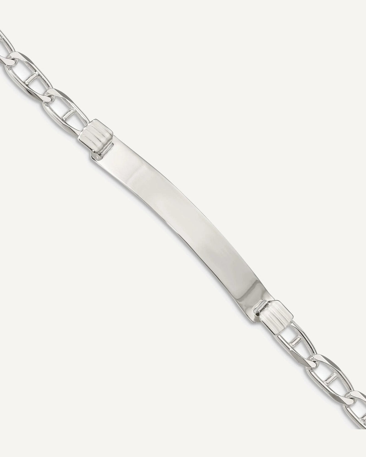 Custom Engraved Sterling Silver Women's Anchor Link ID Bracelet