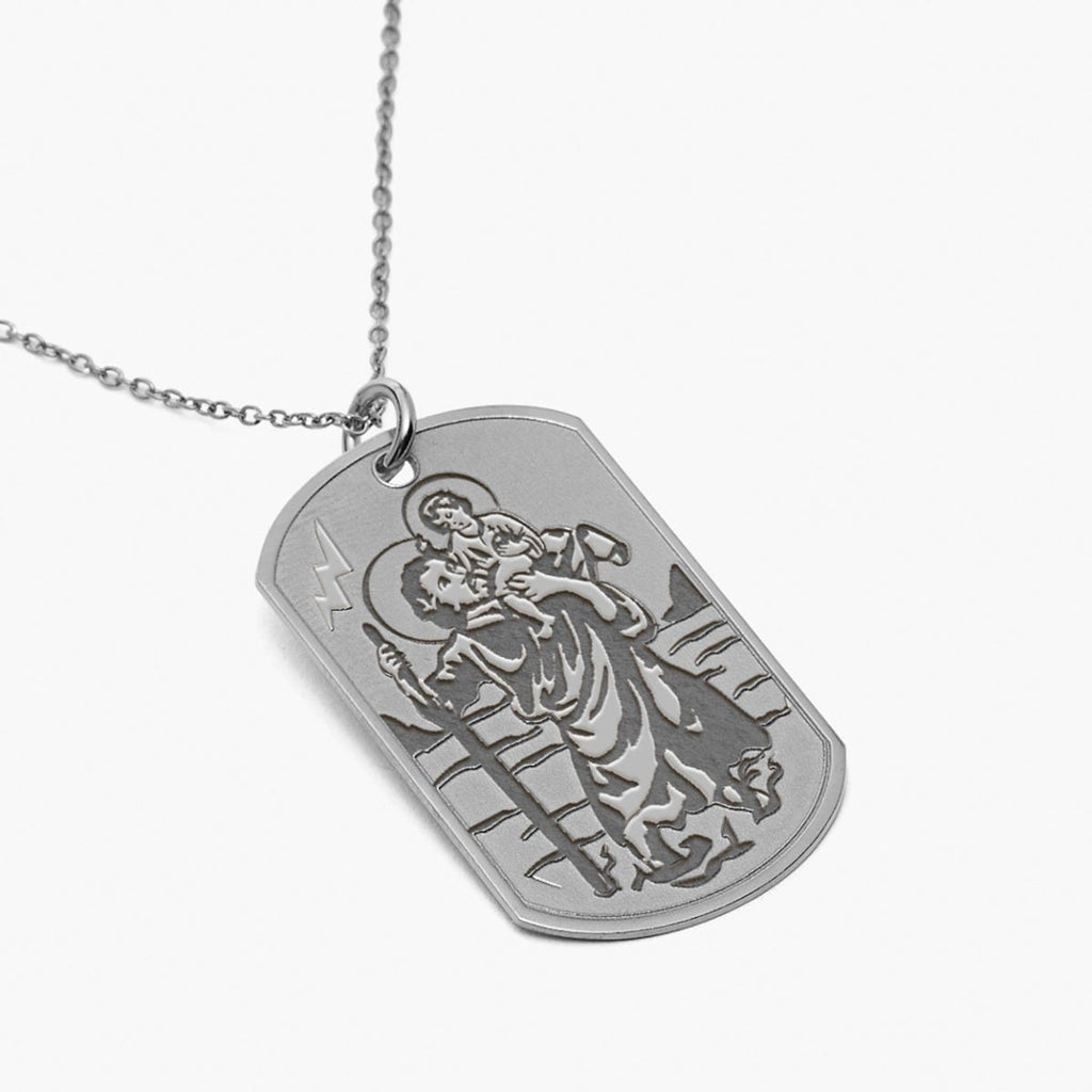 Saint Christopher Dog tag Religious Medal "EXCLUSIVE"