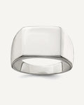Sterling Silver Men's Square Solid Back Signet Ring