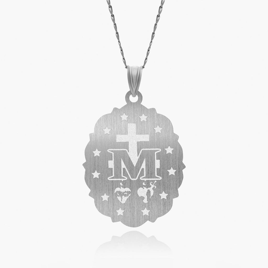 Miraculous Medal Scalloped Oval Color "EXCLUSIVE"
