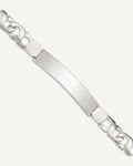 Custom Engraved Sterling Silver Men's Fancy Link ID Bracelet
