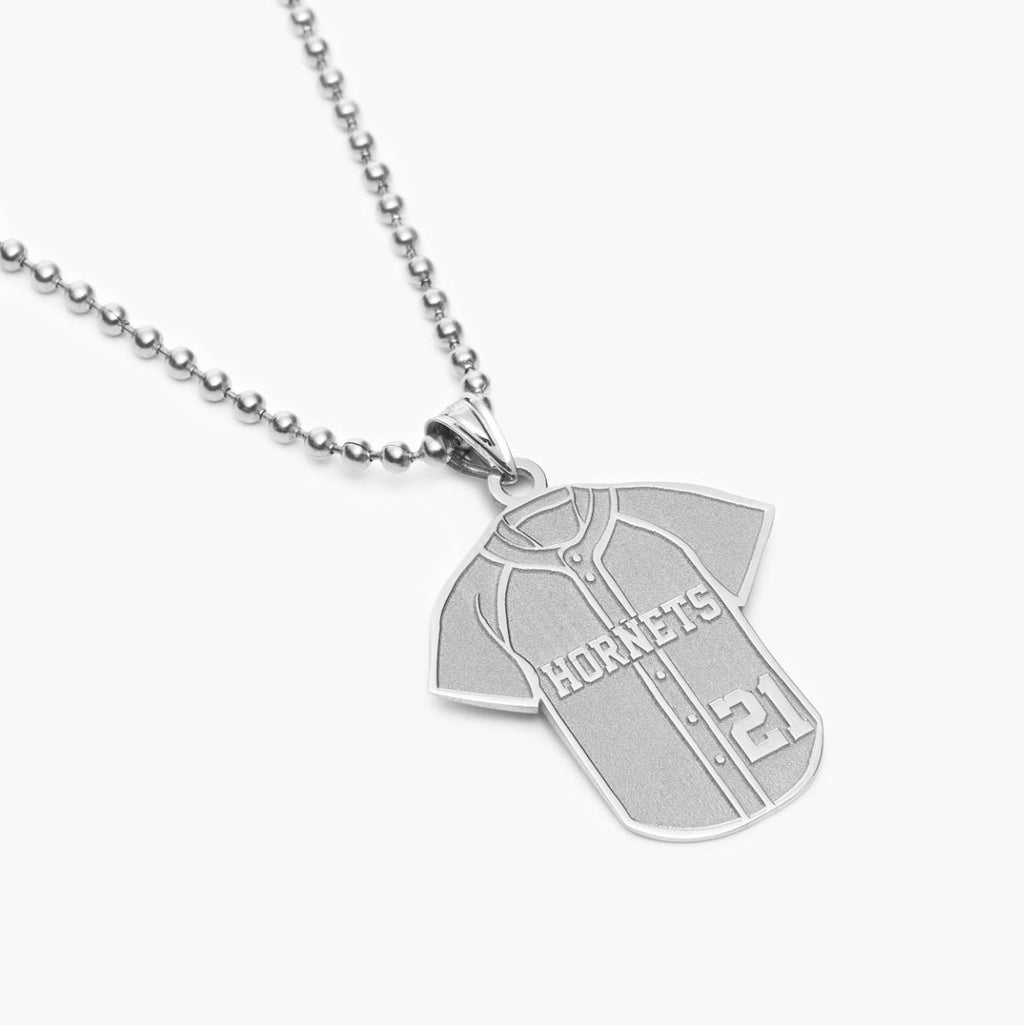 Baseball Jersey Charm or  Pendant w/ Name & Number