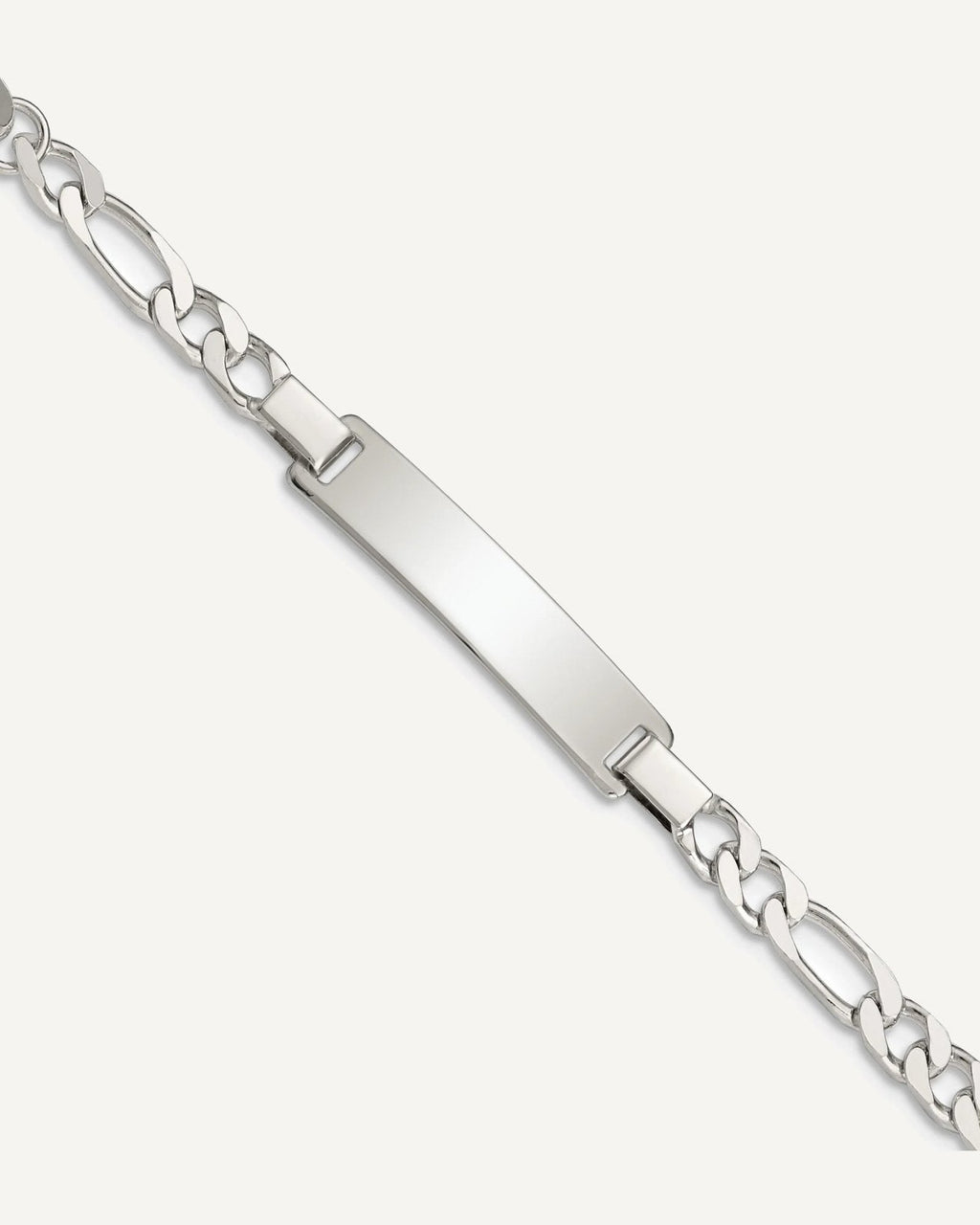 Custom Engraved Sterling Silver Children's Figaro Link ID Bracelet