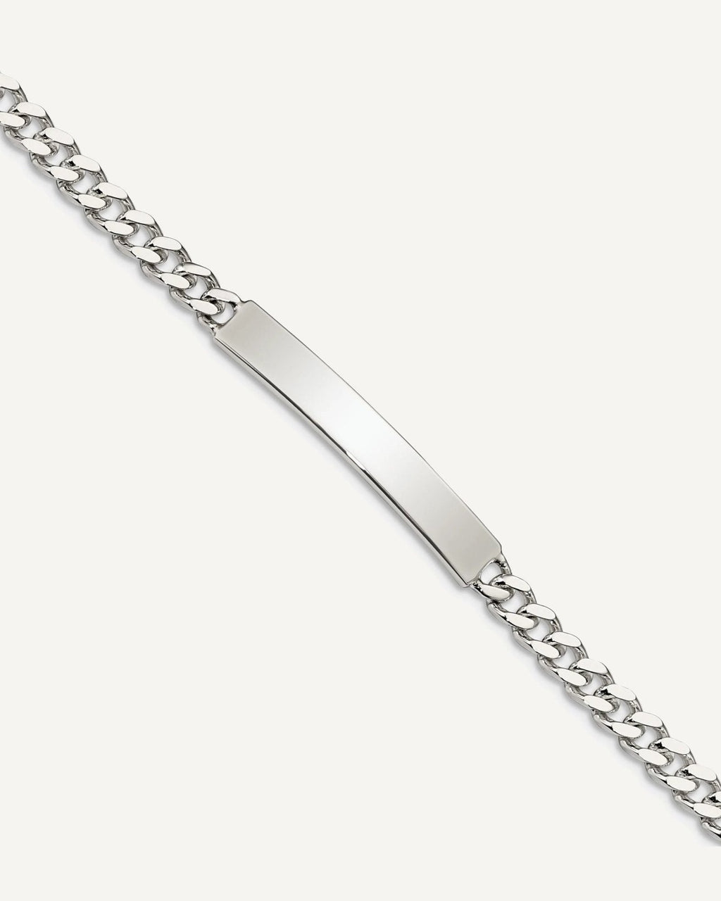 Custom Engraved Sterling Silver Women's Curb Link ID Bracelet