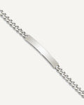 Custom Engraved Sterling Silver Women's Curb Link ID Bracelet