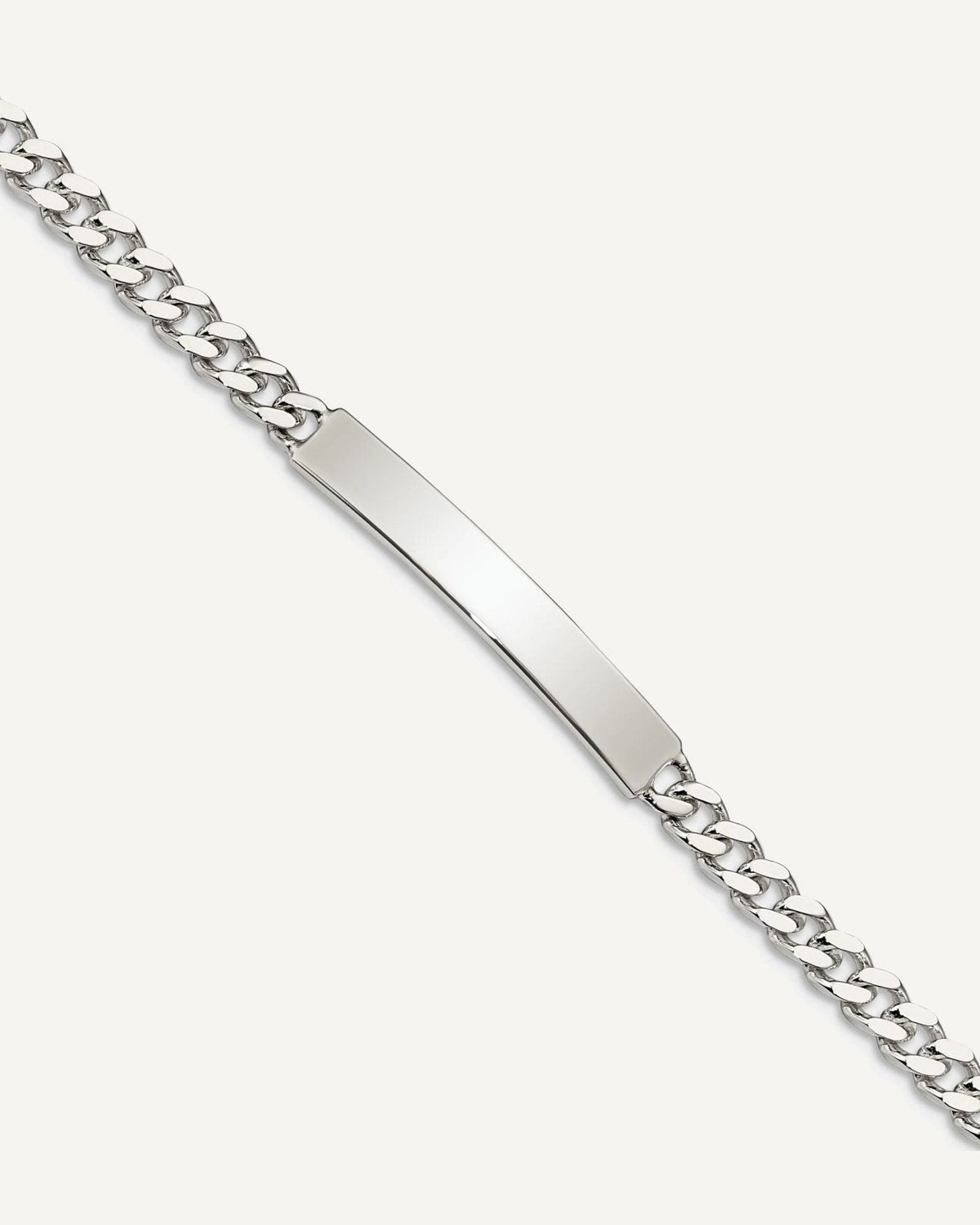 Custom Engraved Sterling Silver Women's Curb Link ID Bracelet