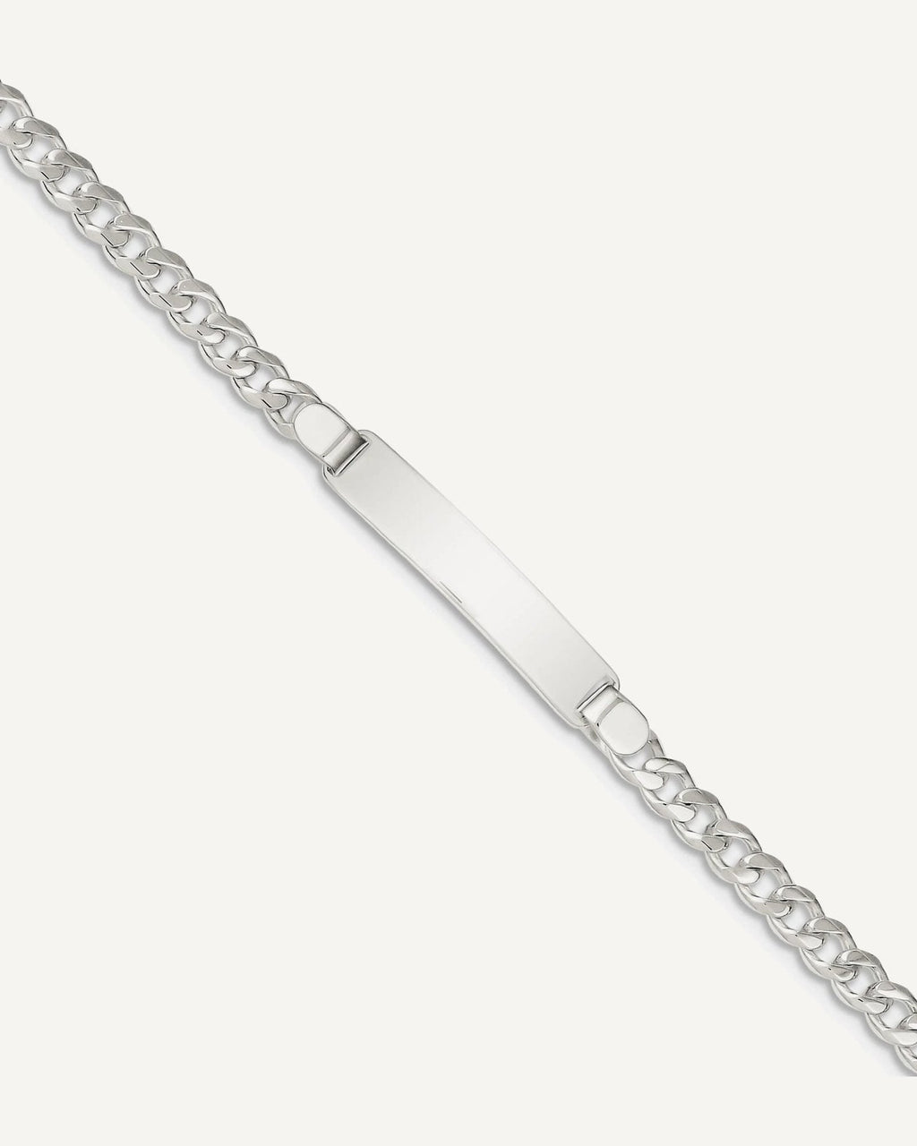 Custom Engraved Sterling Silver Women's Curb Link ID Bracelet