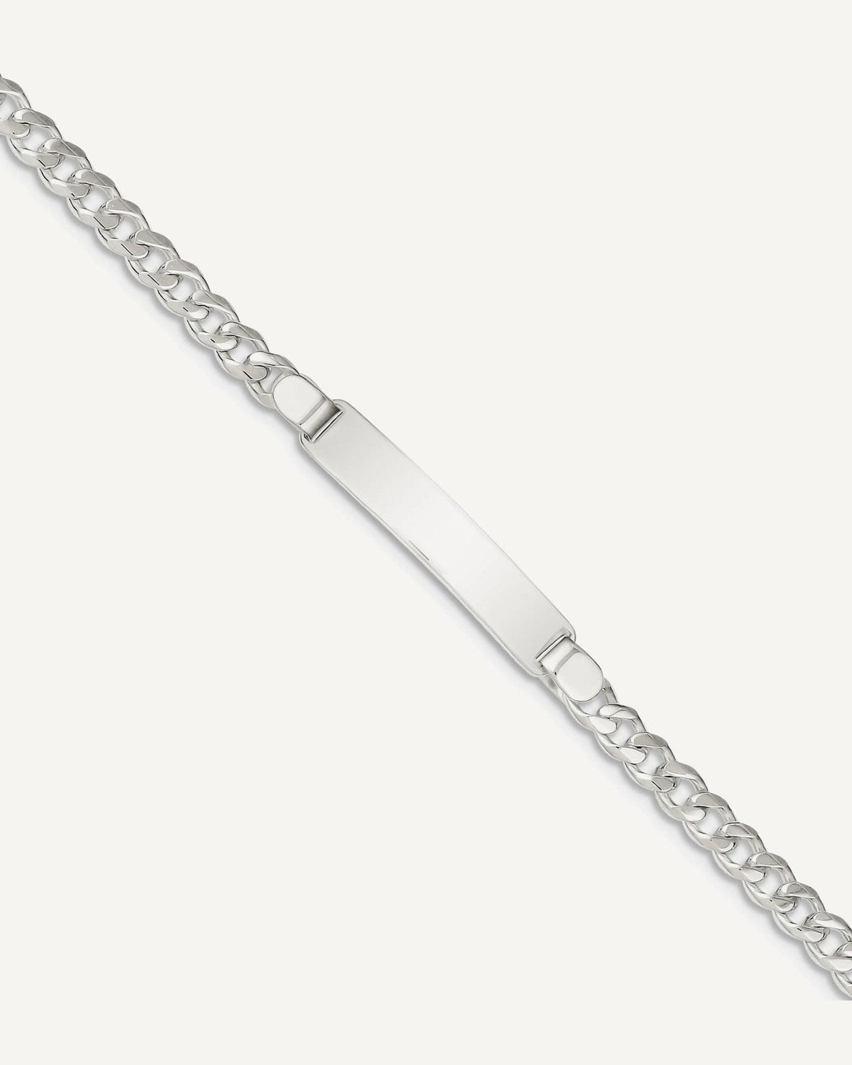 Custom Engraved Sterling Silver Women's Curb Link ID Bracelet