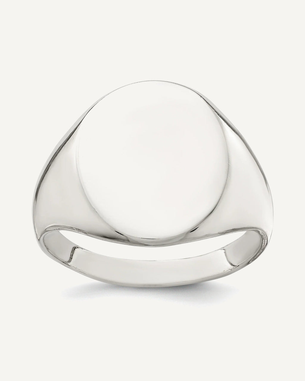 Sterling Silver Men's Oval Signet Ring