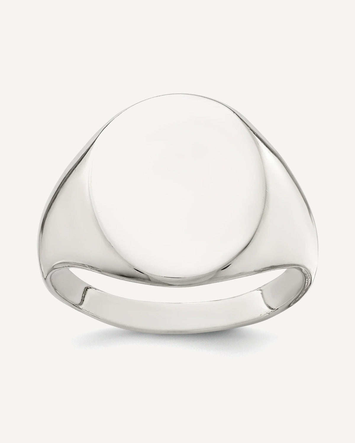 Sterling Silver Men's Oval Signet Ring