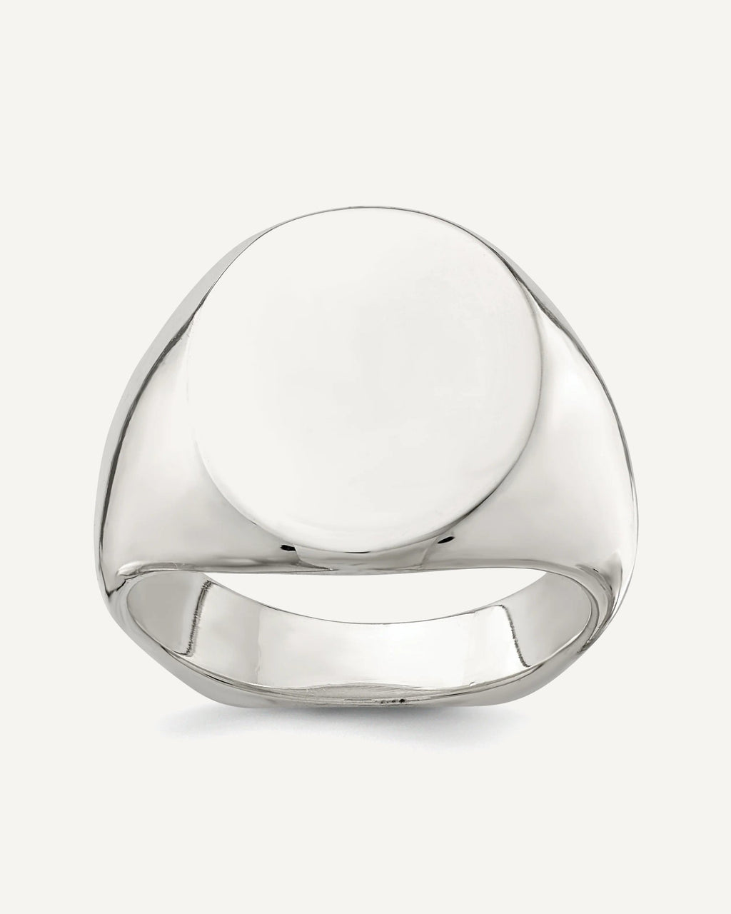 Sterling Silver Men's Oval Signet Ring