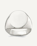 Sterling Silver Men's Oval Signet Ring