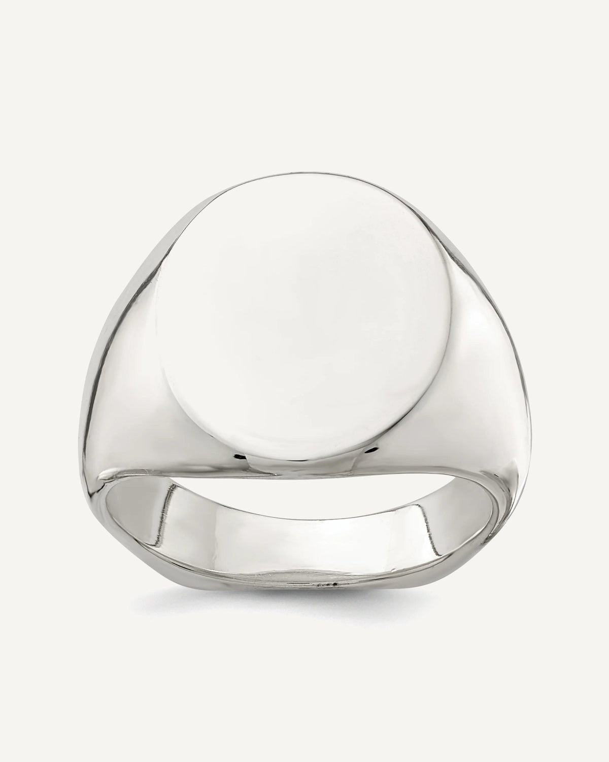 Sterling Silver Men's Oval Signet Ring