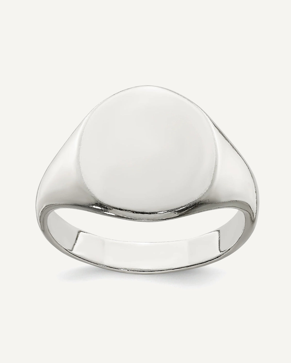 Sterling Silver Women's Oval Signet Ring