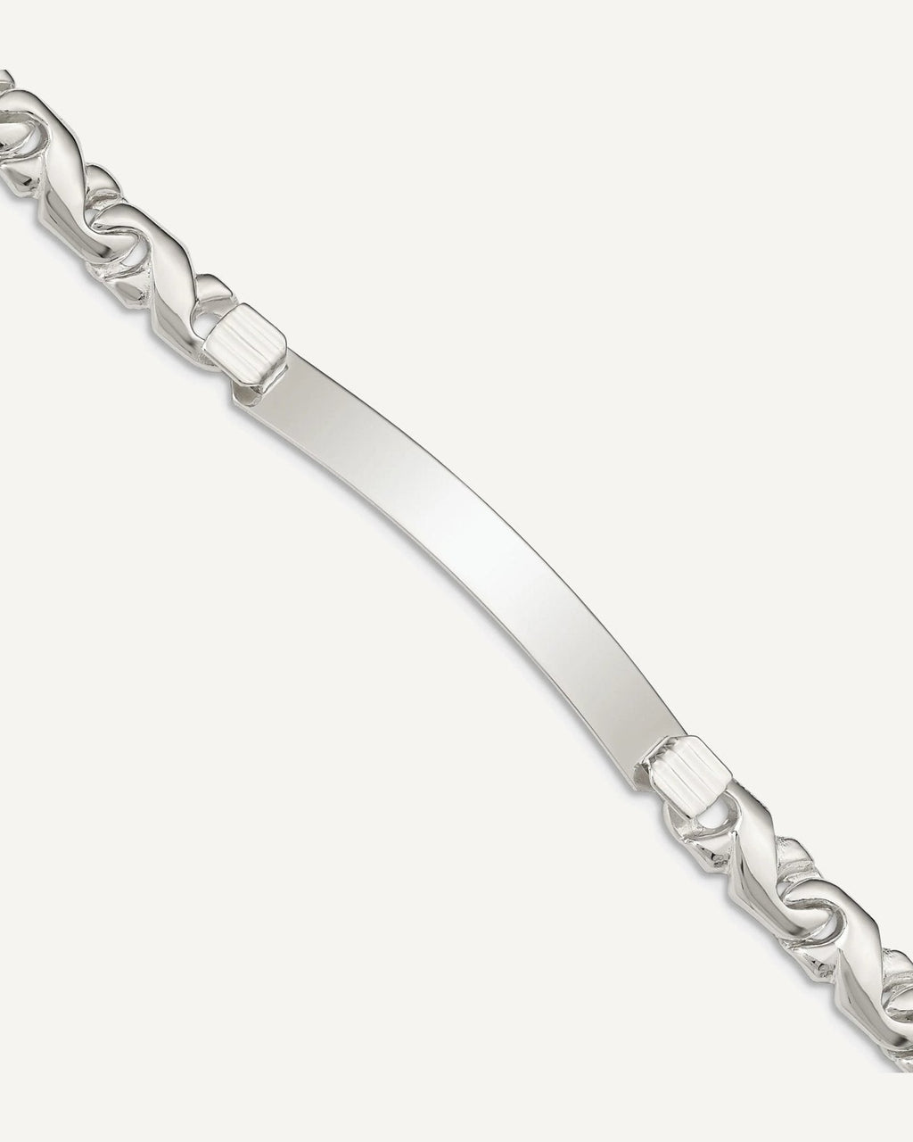 Custom Engraved Sterling Silver Women's Twisted Anchor ID Bracelet