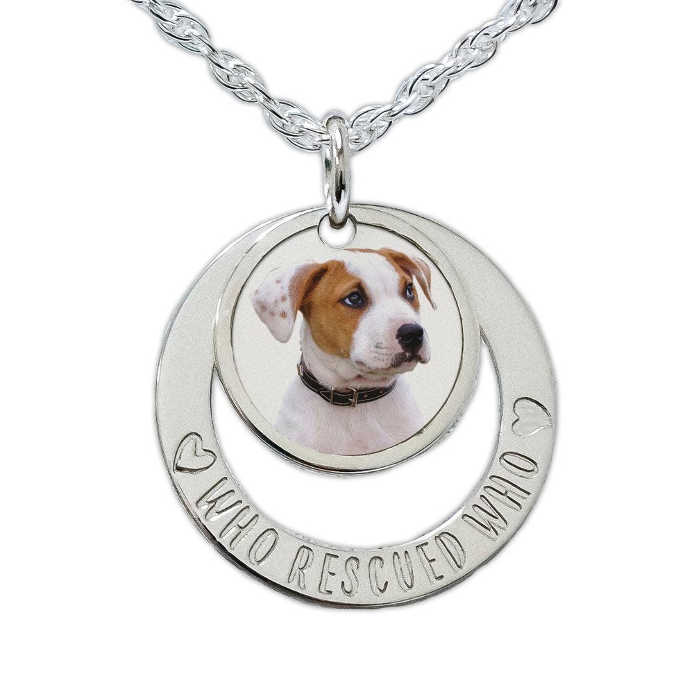 Personalized Photo Engraved Pet Swivel Pendant