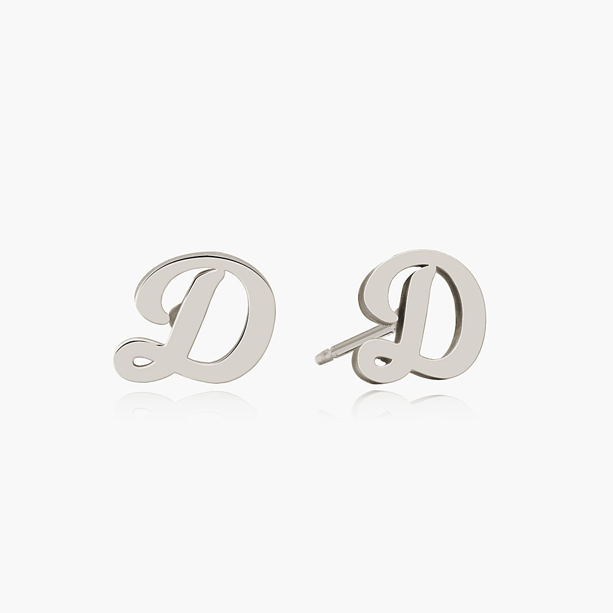 Pair of Initial Script Stud Earrings