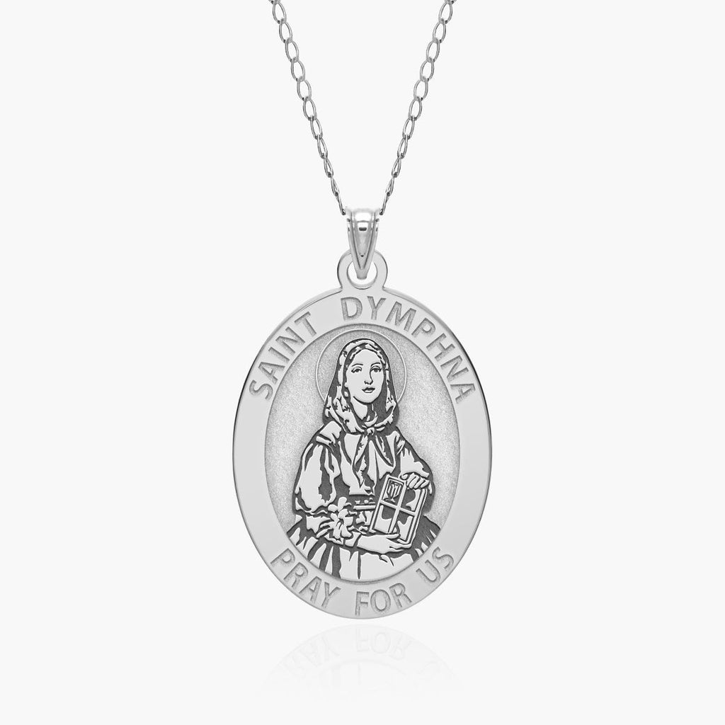 Saint Dymphna Oval Religious Medal "EXCLUSIVE"