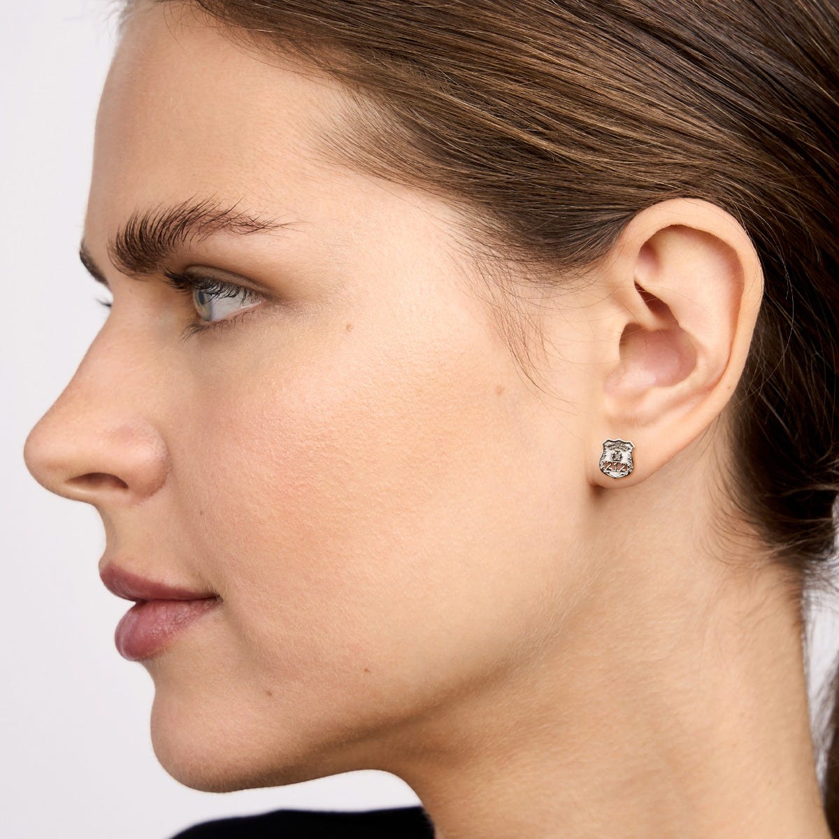 Personalized Police Badge Earrings with Your Number & Department