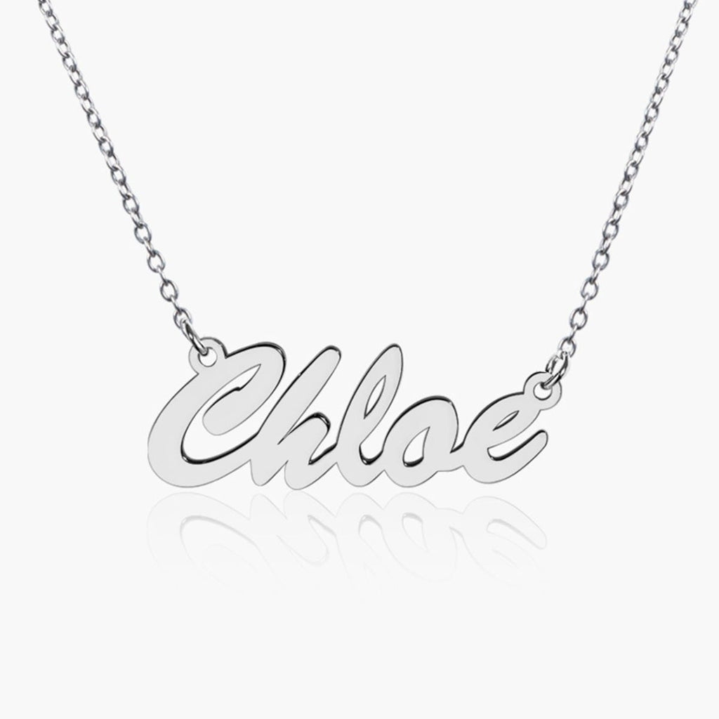 Script Name Necklace with Chain Included