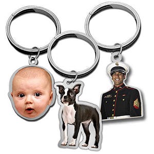 Photo Engraved Outlined Key Chain