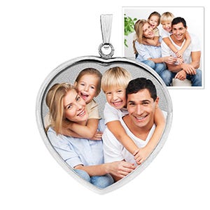 Heart Pendant w/Bezel Photo Pendant Picture Charm