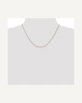 Former on-model view — Solid 14k Rose Gold 1.4mm Cable Chain