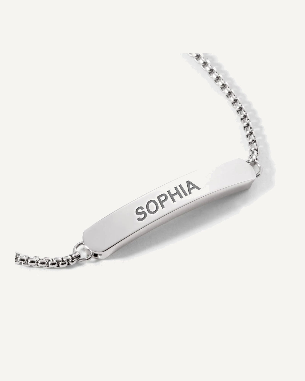 Custom Engraved Sterling Silver Curb Link ID Bracelet