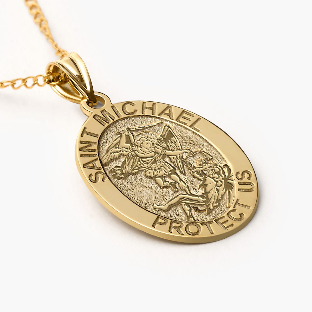 Oval Saint Michael Religious Medal