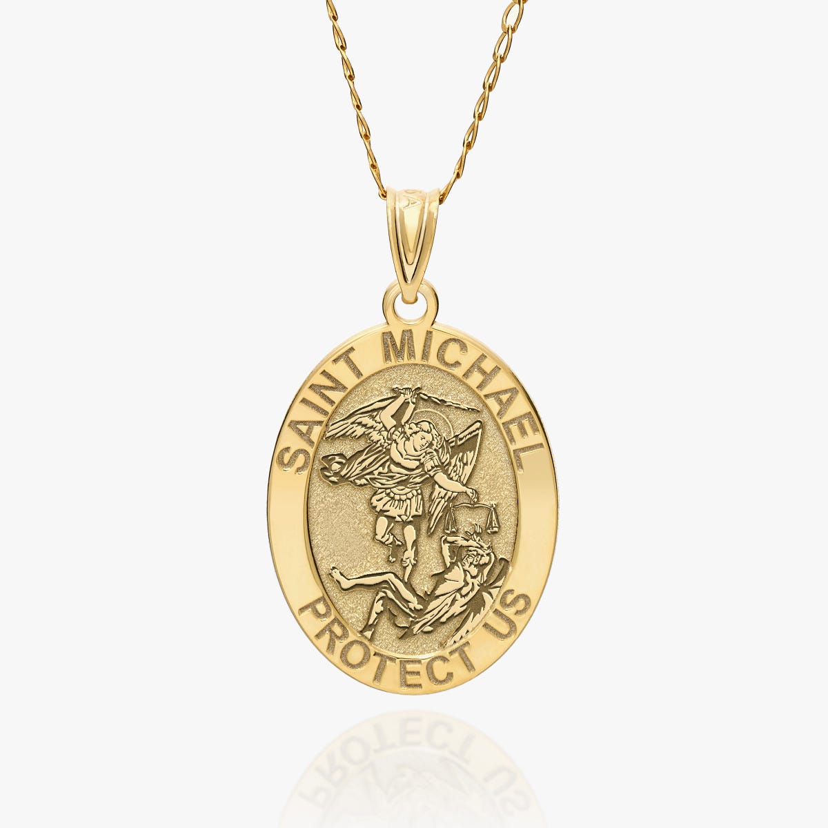Exclusive Oval Saint Michael Religious Medal