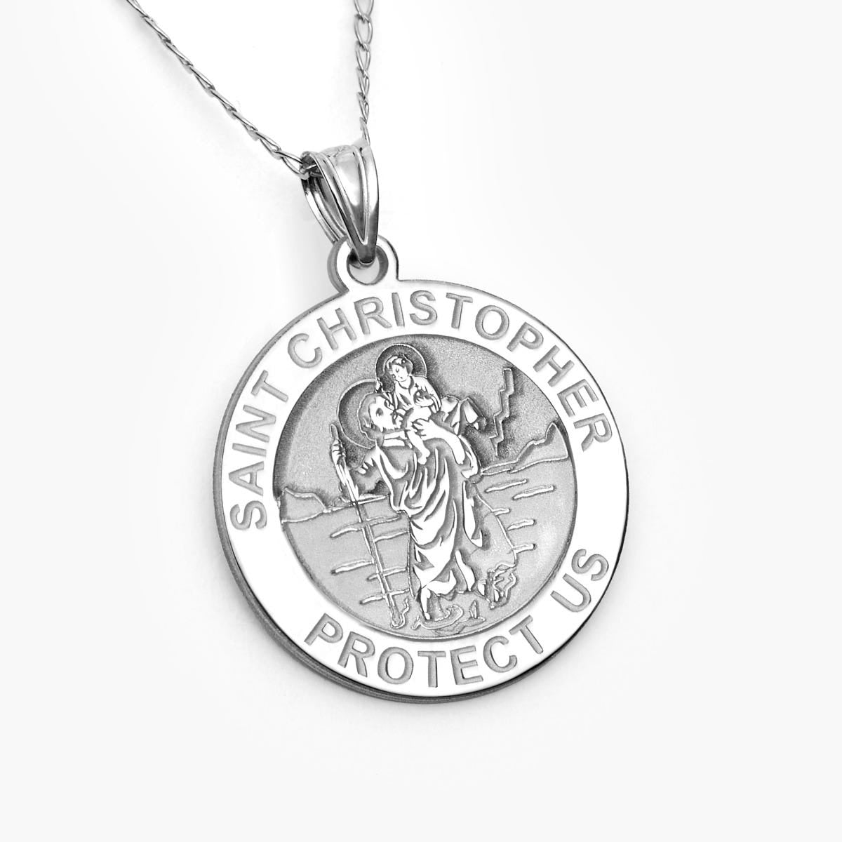 Saint Christopher Religious Round Medal - "EXCLUSIVE"