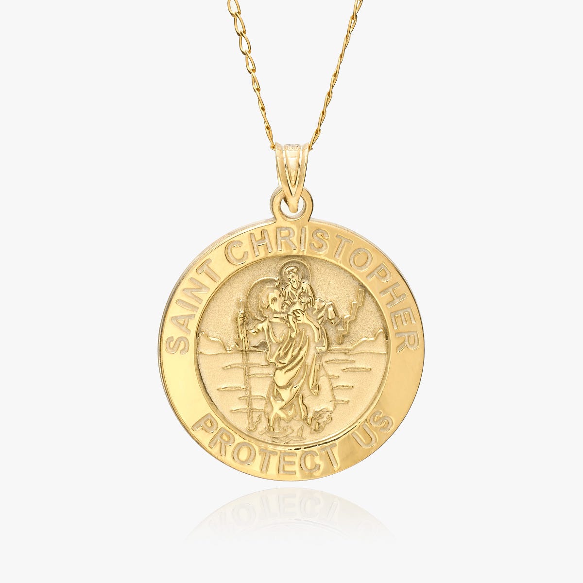 Saint Christopher Religious Round Medal - "EXCLUSIVE"