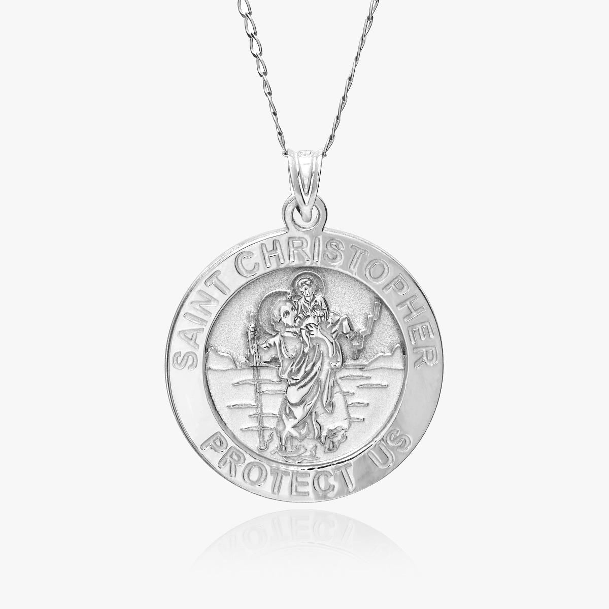 Saint Christopher Religious Round Medal - "EXCLUSIVE"