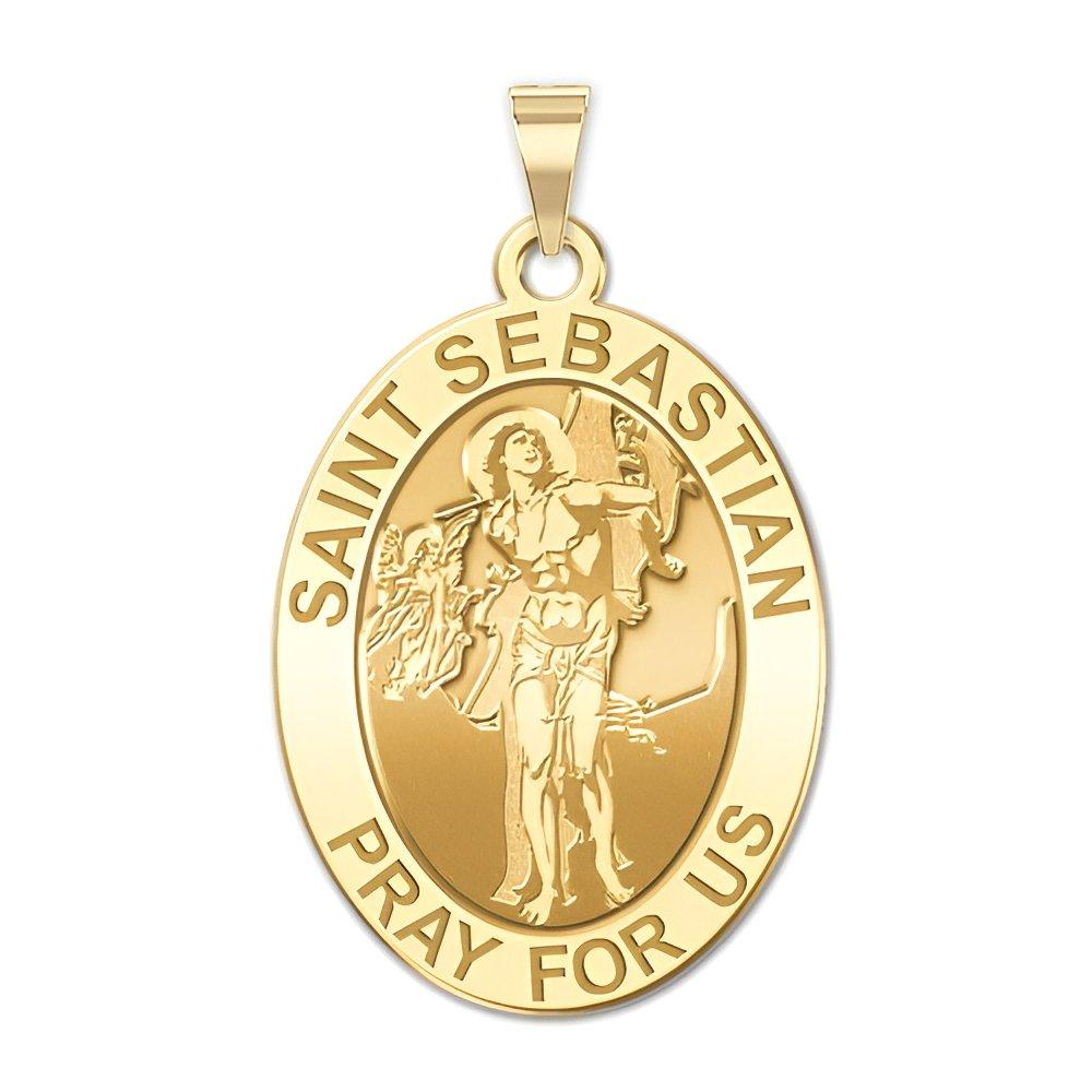 Saint Sebastian - Oval Religious Medal