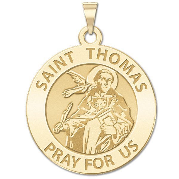 Saint Thomas Aquinas Round Religious Medal