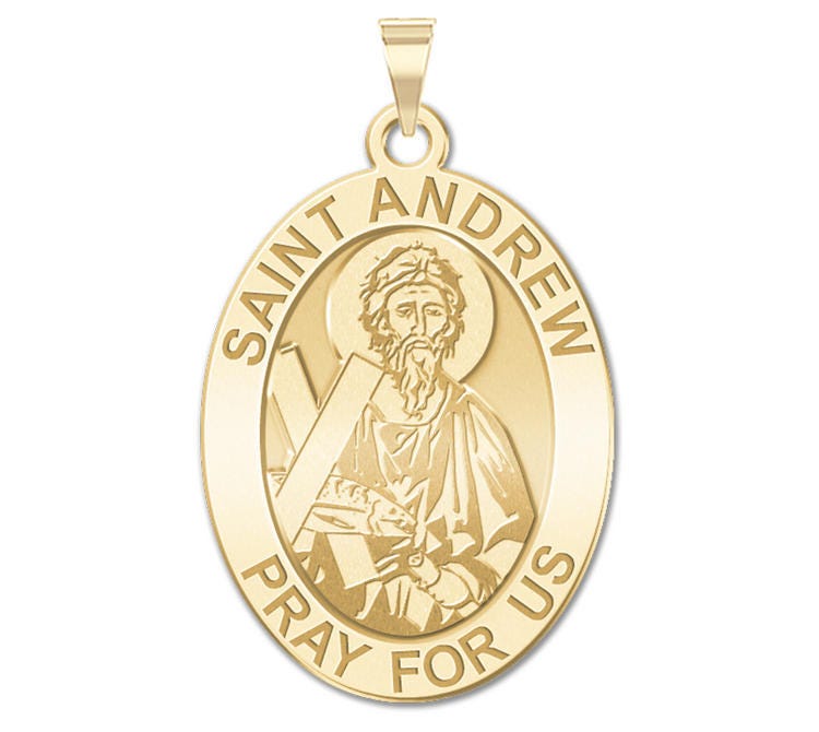 Saint Andrew Oval Religious Medal "EXCLUSIVE"