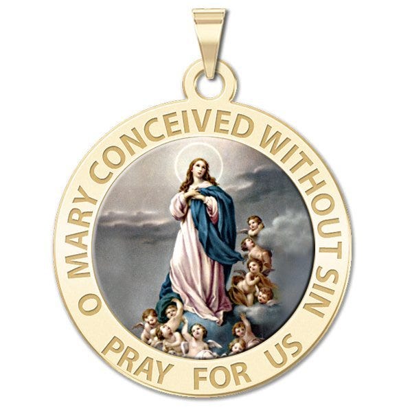 Immaculate Conception Religious Medal  "EXCLUSIVE Color"