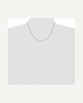 Former on-model view — Sterling Silver 1.1mm Box Chain