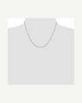 Former on-model view — Sterling Silver 1.2mm Diamond Cut Bead Chain