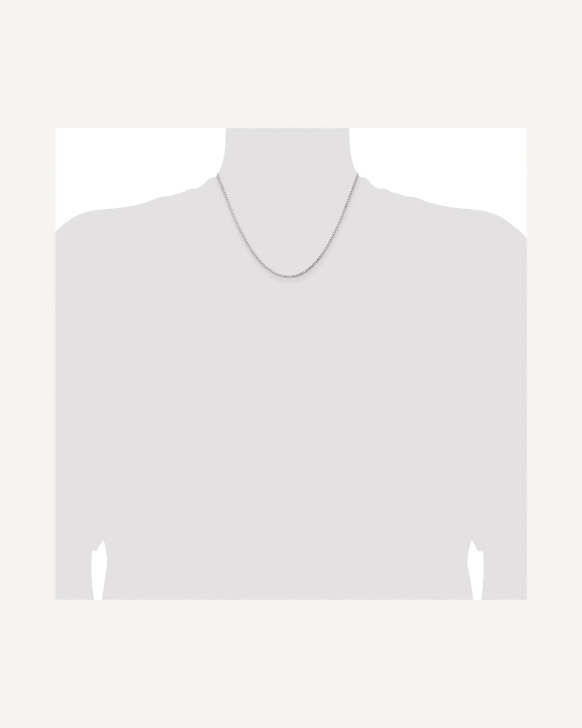 Former on-model view — Sterling Silver 1.3mm Box Chain