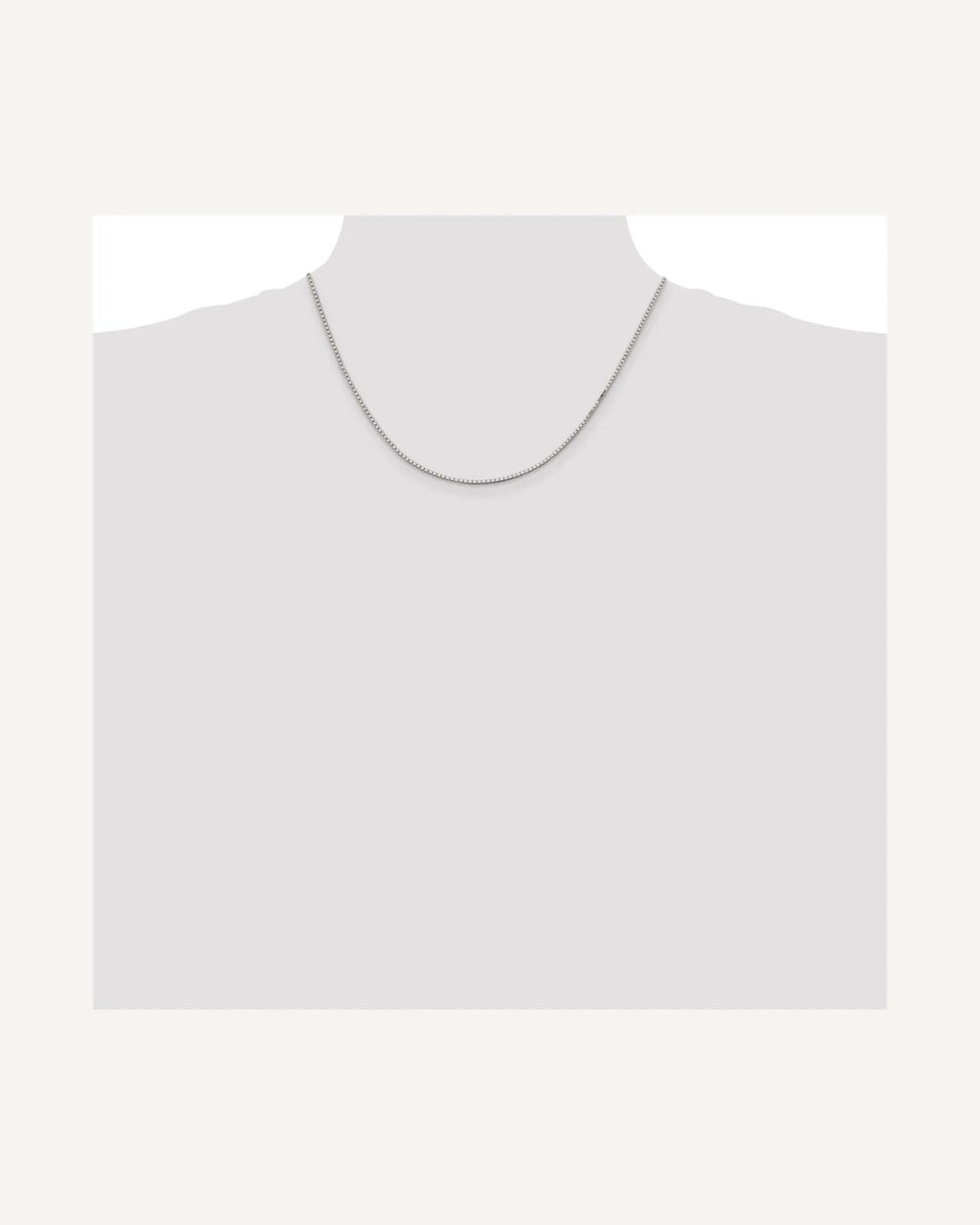 Former on-model view — Sterling Silver 1.5mm Box Chain