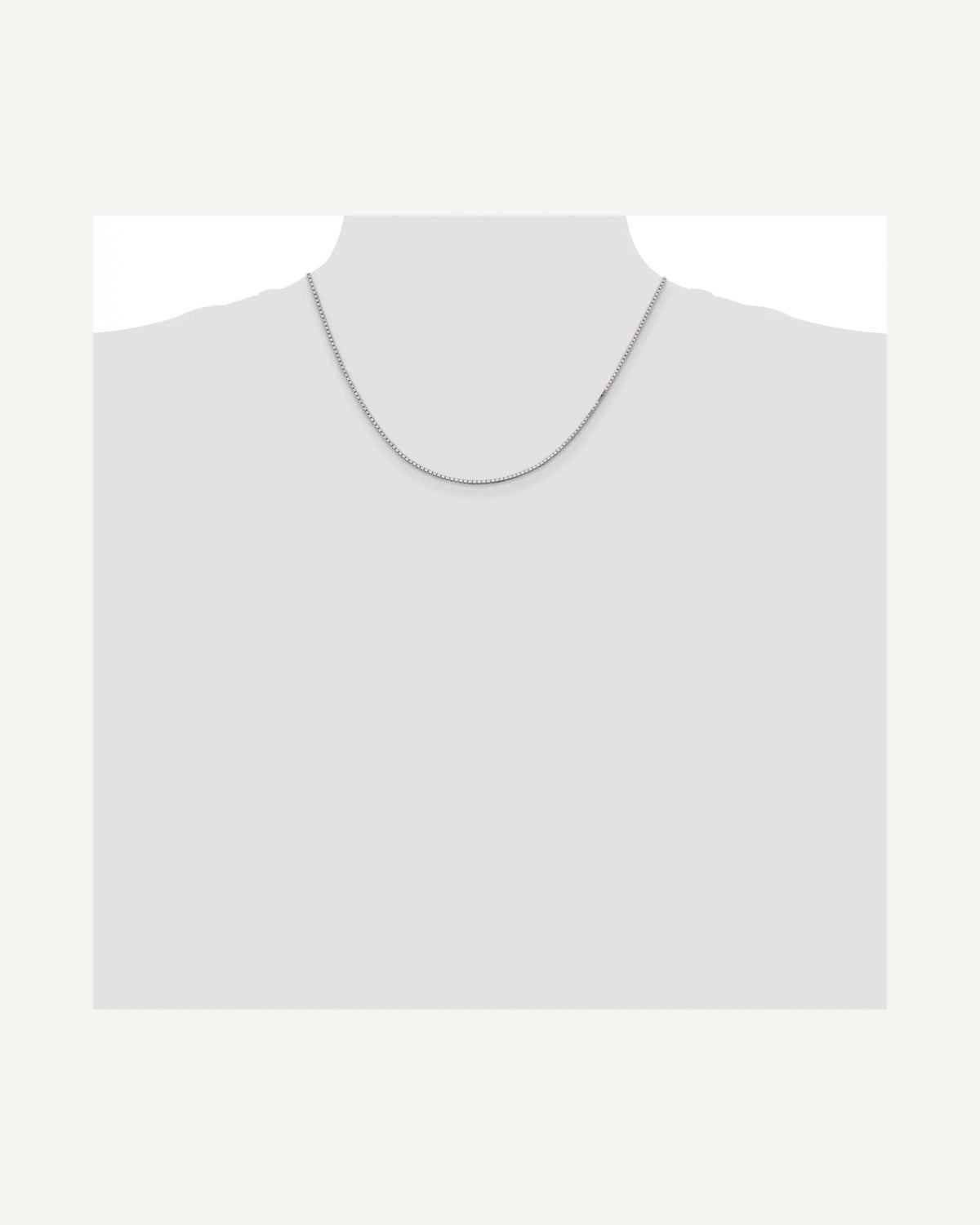 Former on-model view — Sterling Silver 1.5mm Box Chain