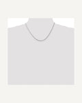 Former on-model view — Sterling Silver 2.0mm Diamond Cut Wheat Chain