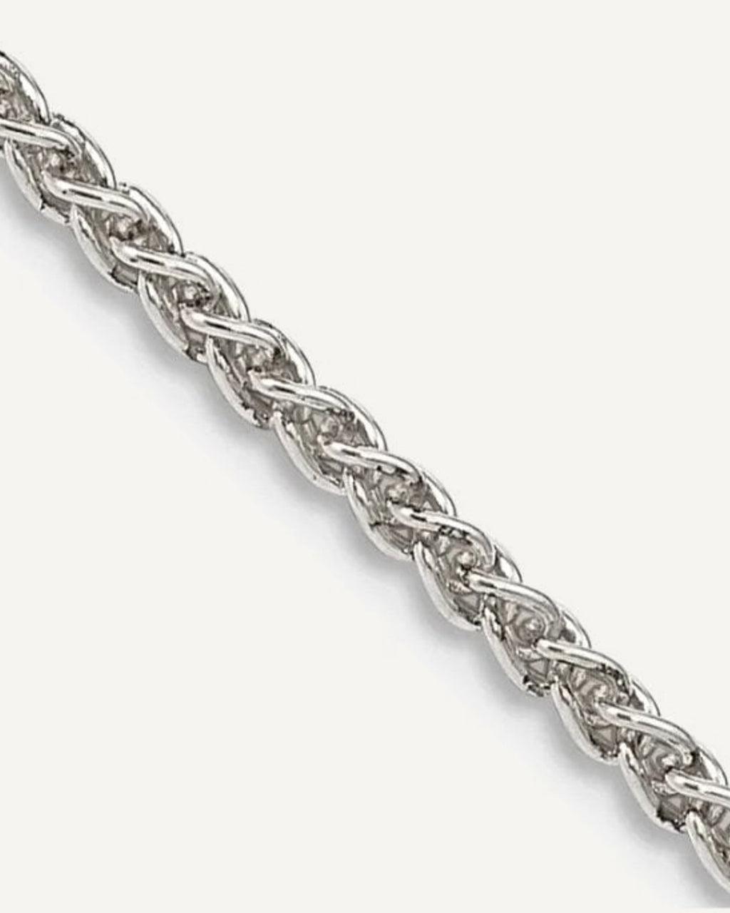 Sterling Silver 2.0mm Diamond Cut Wheat Chain