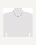 Former on-model view — Sterling Silver 3.0mm Diamond Cut Wheat Chain