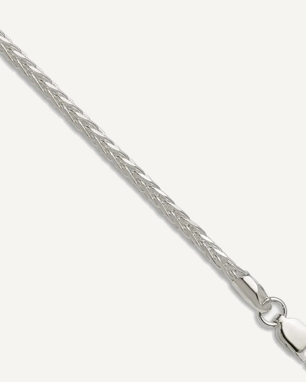 Sterling Silver 3.0mm Diamond Cut Wheat Chain