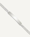 Custom Engraved Sterling Silver Women's Curb Link ID Bracelet